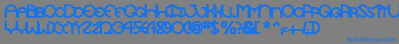 TocopillascapssskBold Font – Blue Fonts on Gray Background