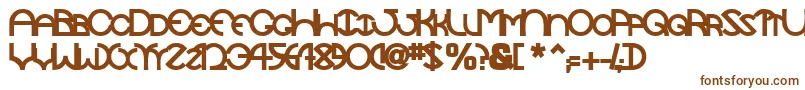 TocopillascapssskBold-Schriftart – Braune Schriften auf weißem Hintergrund