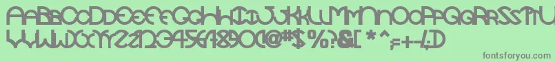 TocopillascapssskBold Font – Gray Fonts on Green Background