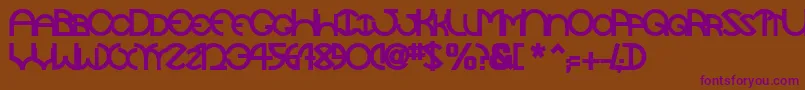 TocopillascapssskBold Font – Purple Fonts on Brown Background