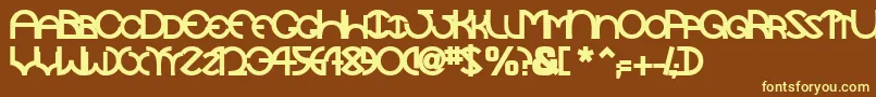 Шрифт TocopillascapssskBold – жёлтые шрифты на коричневом фоне
