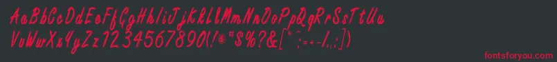 EncinoCn Font – Red Fonts on Black Background