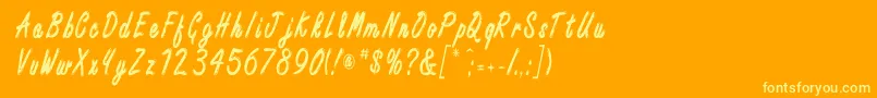 EncinoCn Font – Yellow Fonts on Orange Background