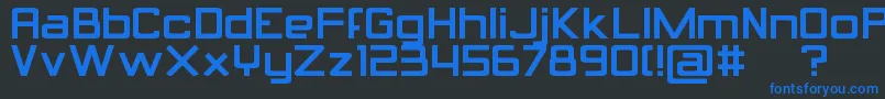 Calcula Font – Blue Fonts on Black Background