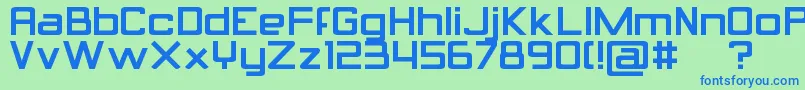 Calcula Font – Blue Fonts on Green Background