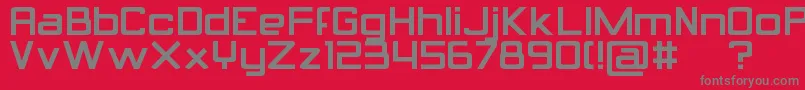 Calcula-Schriftart – Graue Schriften auf rotem Hintergrund
