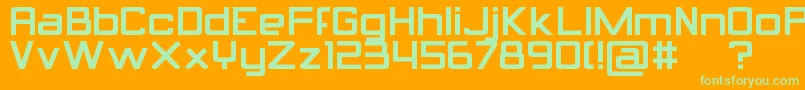 Calcula Font – Green Fonts on Orange Background