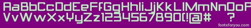 Шрифт Calcula – зелёные шрифты на фиолетовом фоне