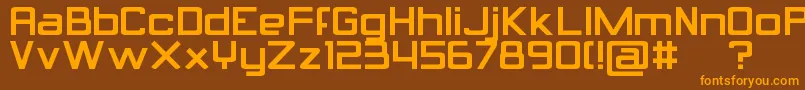 Calcula Font – Orange Fonts on Brown Background