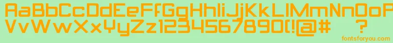 Calcula Font – Orange Fonts on Green Background