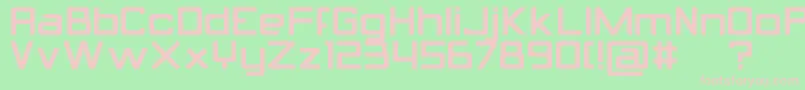 Calcula Font – Pink Fonts on Green Background