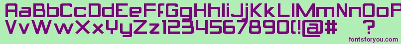 Calcula Font – Purple Fonts on Green Background