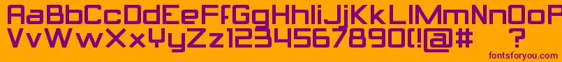 Calcula Font – Purple Fonts on Orange Background