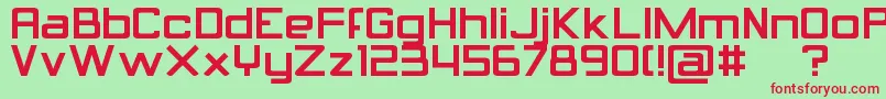 Calcula Font – Red Fonts on Green Background