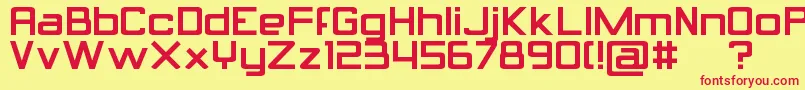 Calcula Font – Red Fonts on Yellow Background