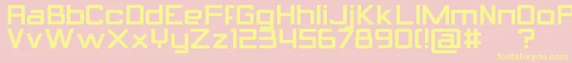 Calcula Font – Yellow Fonts on Pink Background