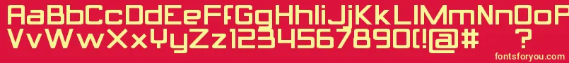 Calcula Font – Yellow Fonts on Red Background
