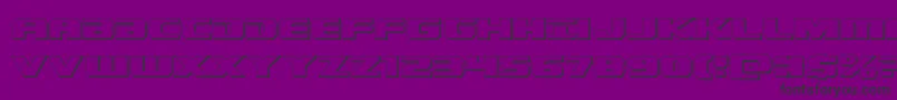 Dekaranger3D Font – Black Fonts on Purple Background