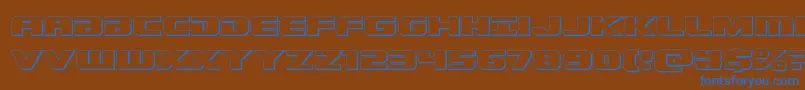 Dekaranger3D Font – Blue Fonts on Brown Background