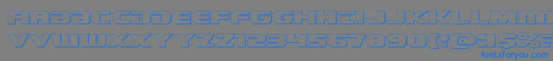 Dekaranger3D Font – Blue Fonts on Gray Background