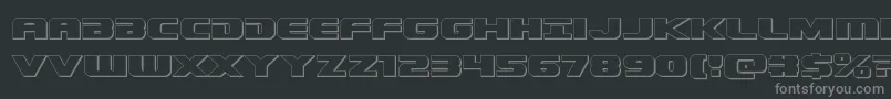 Dekaranger3D Font – Gray Fonts on Black Background