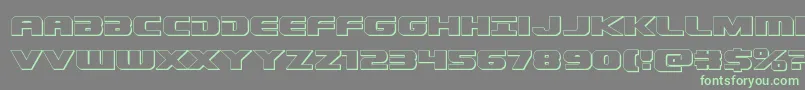 Dekaranger3D Font – Green Fonts on Gray Background