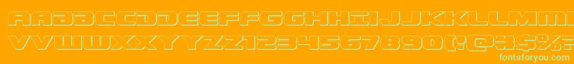 Dekaranger3D Font – Green Fonts on Orange Background