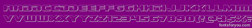 Dekaranger3D Font – Green Fonts on Purple Background