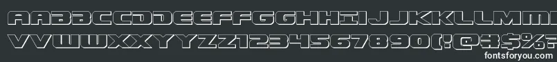 Dekaranger3D Font – White Fonts on Black Background