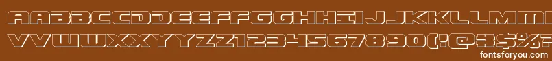 Dekaranger3D Font – White Fonts on Brown Background