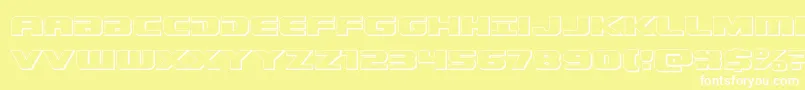 Dekaranger3D Font – White Fonts on Yellow Background