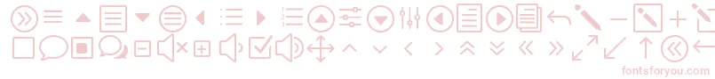 フォントEleganticons – 白い背景にピンクのフォント