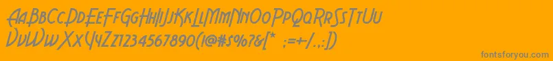 Aeroviasbrasilnf Font – Gray Fonts on Orange Background