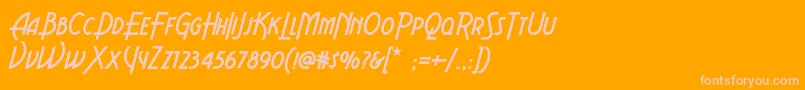 Aeroviasbrasilnf Font – Pink Fonts on Orange Background
