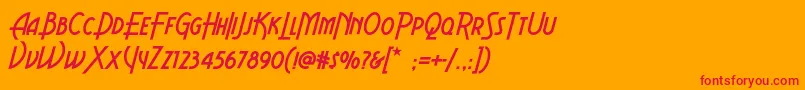 Aeroviasbrasilnf Font – Red Fonts on Orange Background