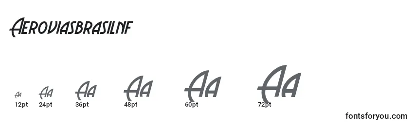 Размеры шрифта Aeroviasbrasilnf (84002)