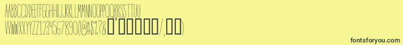 IntoTheVortex Font – Black Fonts on Yellow Background