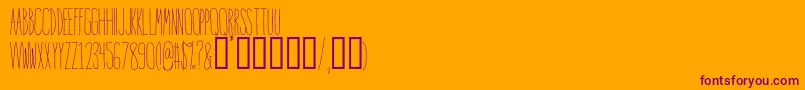 IntoTheVortex-Schriftart – Violette Schriften auf orangefarbenem Hintergrund