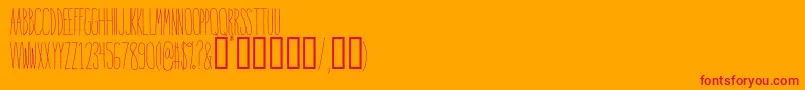 IntoTheVortex Font – Red Fonts on Orange Background
