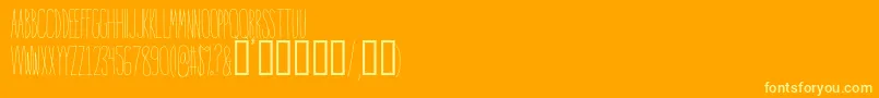 IntoTheVortex Font – Yellow Fonts on Orange Background