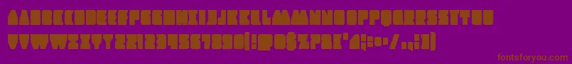 Contourofdutycond Font – Brown Fonts on Purple Background