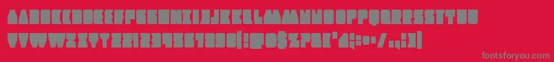 Contourofdutycond Font – Gray Fonts on Red Background