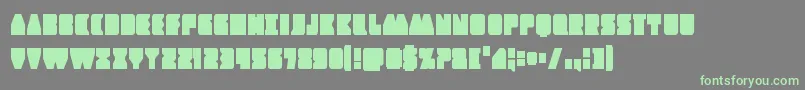 Contourofdutycond-Schriftart – Grüne Schriften auf grauem Hintergrund