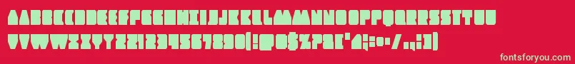 Contourofdutycond Font – Green Fonts on Red Background