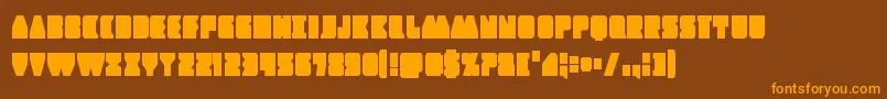 Contourofdutycond Font – Orange Fonts on Brown Background