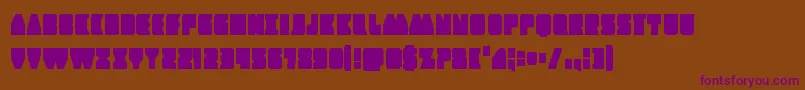 Contourofdutycond Font – Purple Fonts on Brown Background