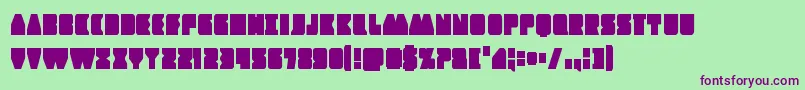 Contourofdutycond Font – Purple Fonts on Green Background