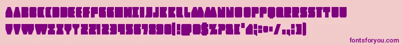 Contourofdutycond Font – Purple Fonts on Pink Background