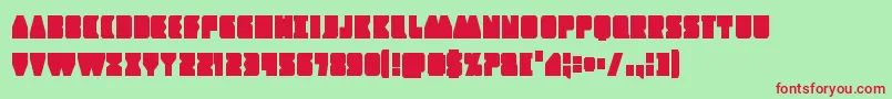 Contourofdutycond Font – Red Fonts on Green Background