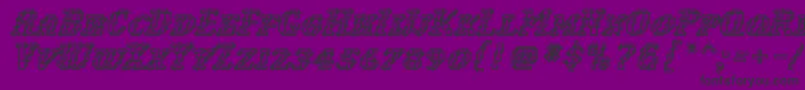 WoollyInline Font – Black Fonts on Purple Background
